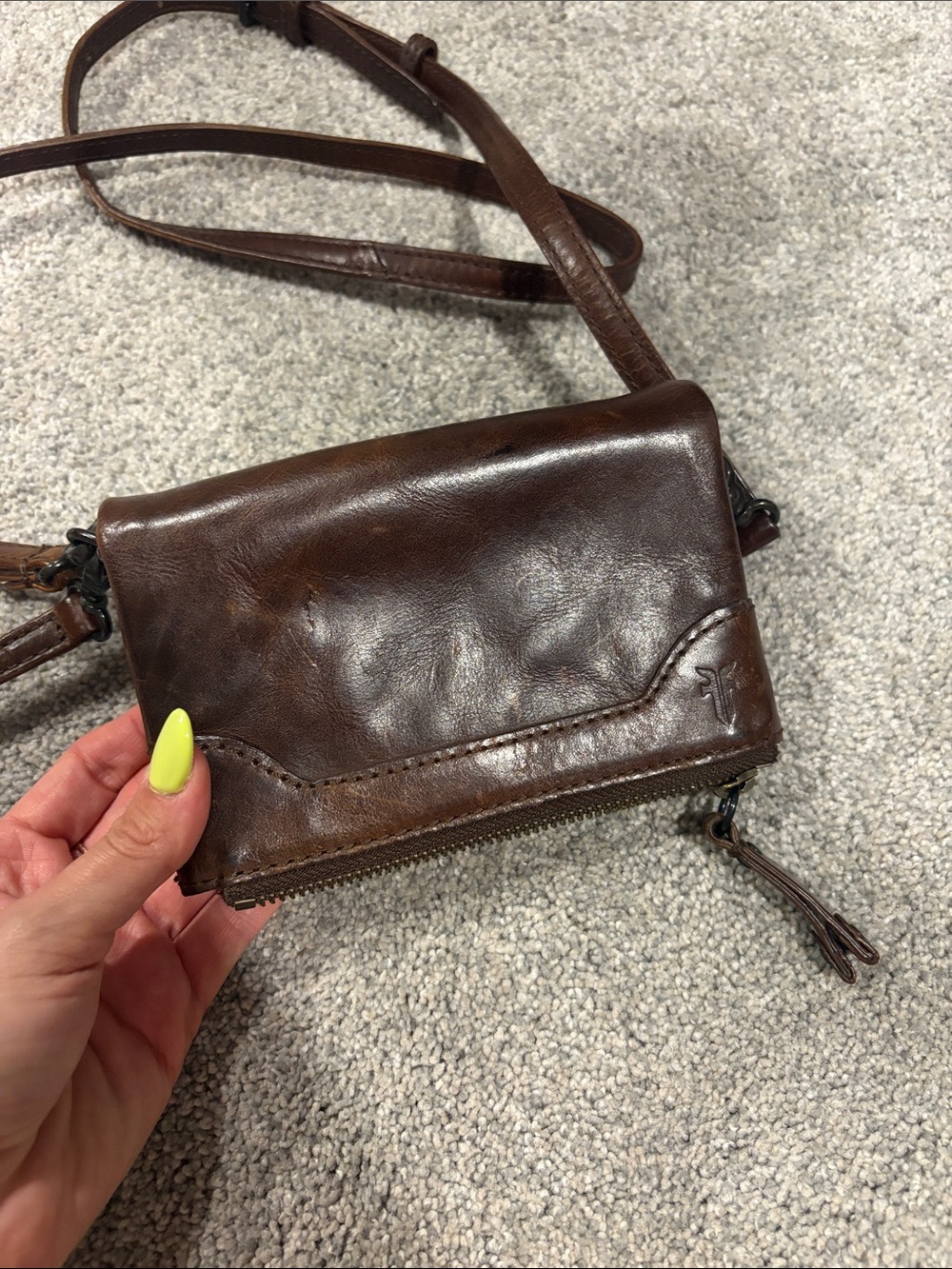 Frye leather purse.
